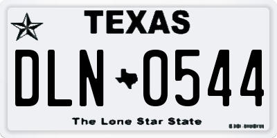 TX license plate DLN0544