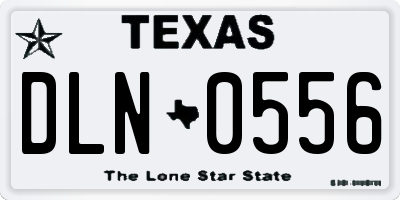 TX license plate DLN0556