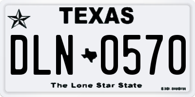 TX license plate DLN0570