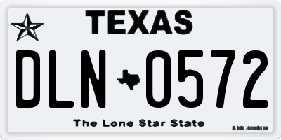 TX license plate DLN0572