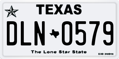 TX license plate DLN0579