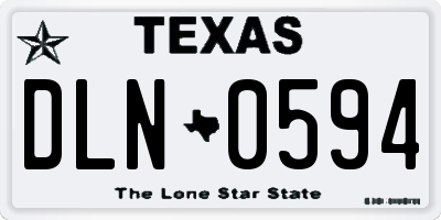 TX license plate DLN0594