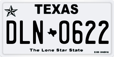 TX license plate DLN0622