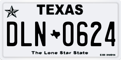 TX license plate DLN0624