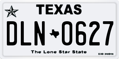 TX license plate DLN0627