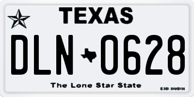 TX license plate DLN0628