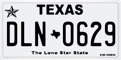 TX license plate DLN0629