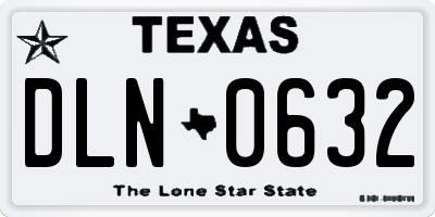 TX license plate DLN0632