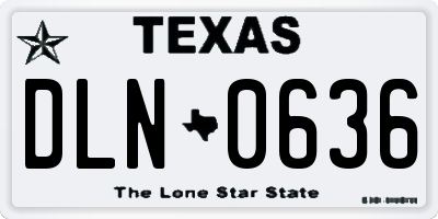 TX license plate DLN0636