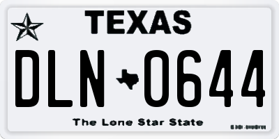 TX license plate DLN0644