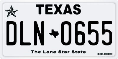 TX license plate DLN0655