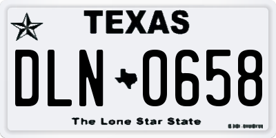 TX license plate DLN0658
