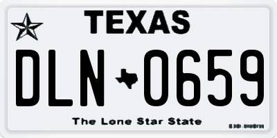 TX license plate DLN0659