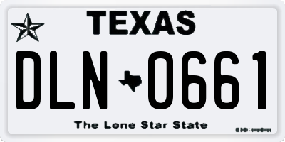 TX license plate DLN0661
