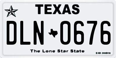 TX license plate DLN0676