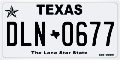 TX license plate DLN0677