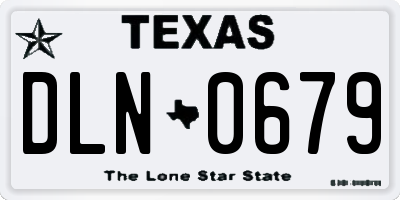 TX license plate DLN0679