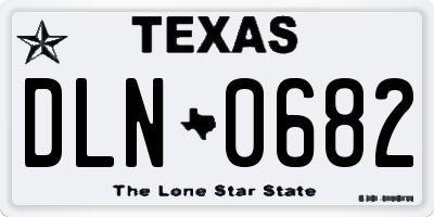 TX license plate DLN0682