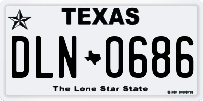 TX license plate DLN0686