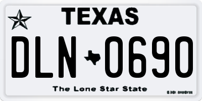 TX license plate DLN0690