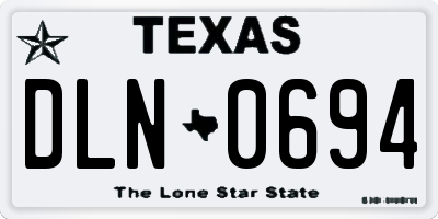 TX license plate DLN0694
