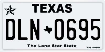 TX license plate DLN0695