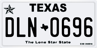 TX license plate DLN0696