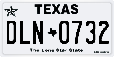 TX license plate DLN0732
