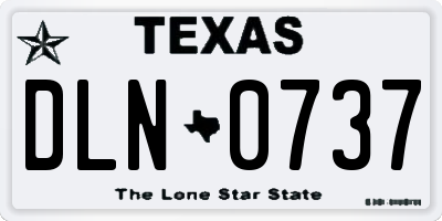 TX license plate DLN0737