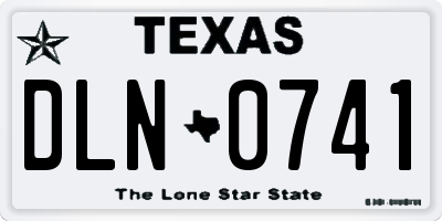 TX license plate DLN0741