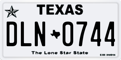 TX license plate DLN0744