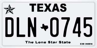TX license plate DLN0745