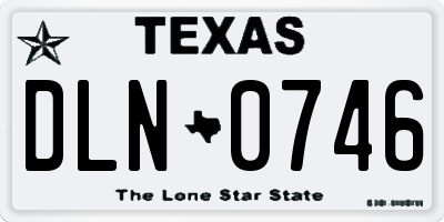 TX license plate DLN0746