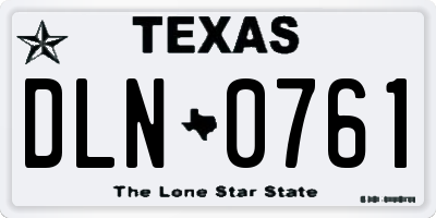 TX license plate DLN0761