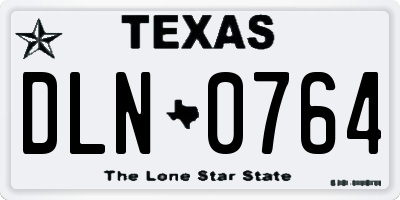 TX license plate DLN0764