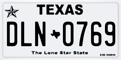 TX license plate DLN0769