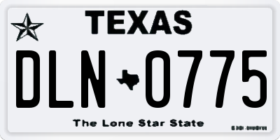 TX license plate DLN0775