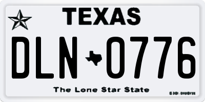 TX license plate DLN0776
