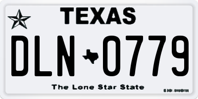 TX license plate DLN0779