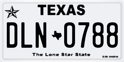 TX license plate DLN0788