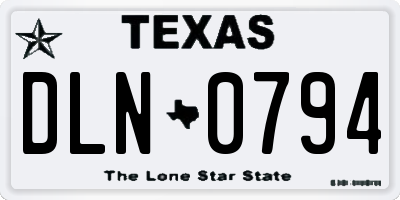 TX license plate DLN0794
