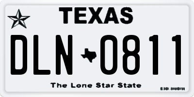 TX license plate DLN0811