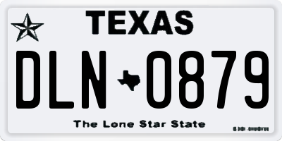 TX license plate DLN0879