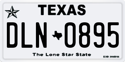 TX license plate DLN0895