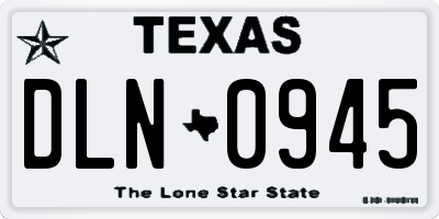 TX license plate DLN0945