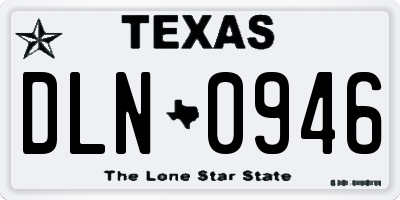 TX license plate DLN0946