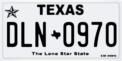 TX license plate DLN0970
