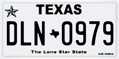 TX license plate DLN0979