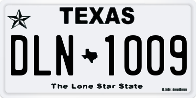 TX license plate DLN1009