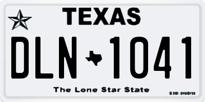 TX license plate DLN1041